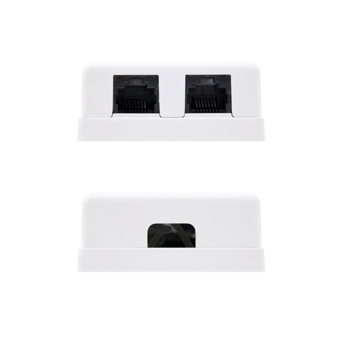 Nanocable Roseta de Superficie RJ45 Cat.6 UTP 2 Tomas Blanco Nanocable Roseta de Superficie RJ45 Cat.6 UTP 2 Tomas Blanco